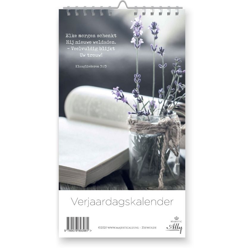 Verjaardagskalender 'Landelijk' met Bijbeltekst - 9789078893981 -  Verjaardagskalenders bij MajesticAlly