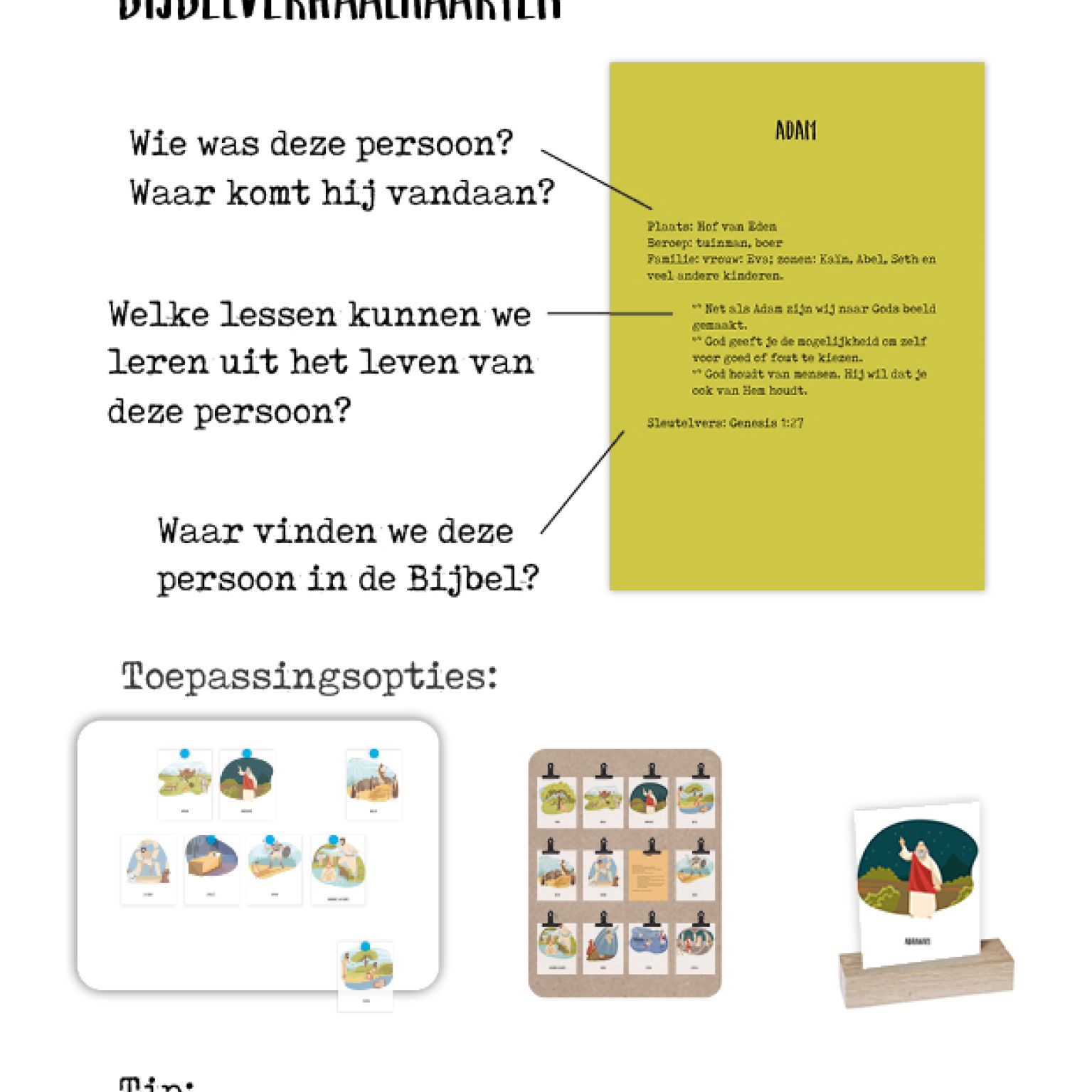 Gebruikstips voor Bijbelverhaalkaarten