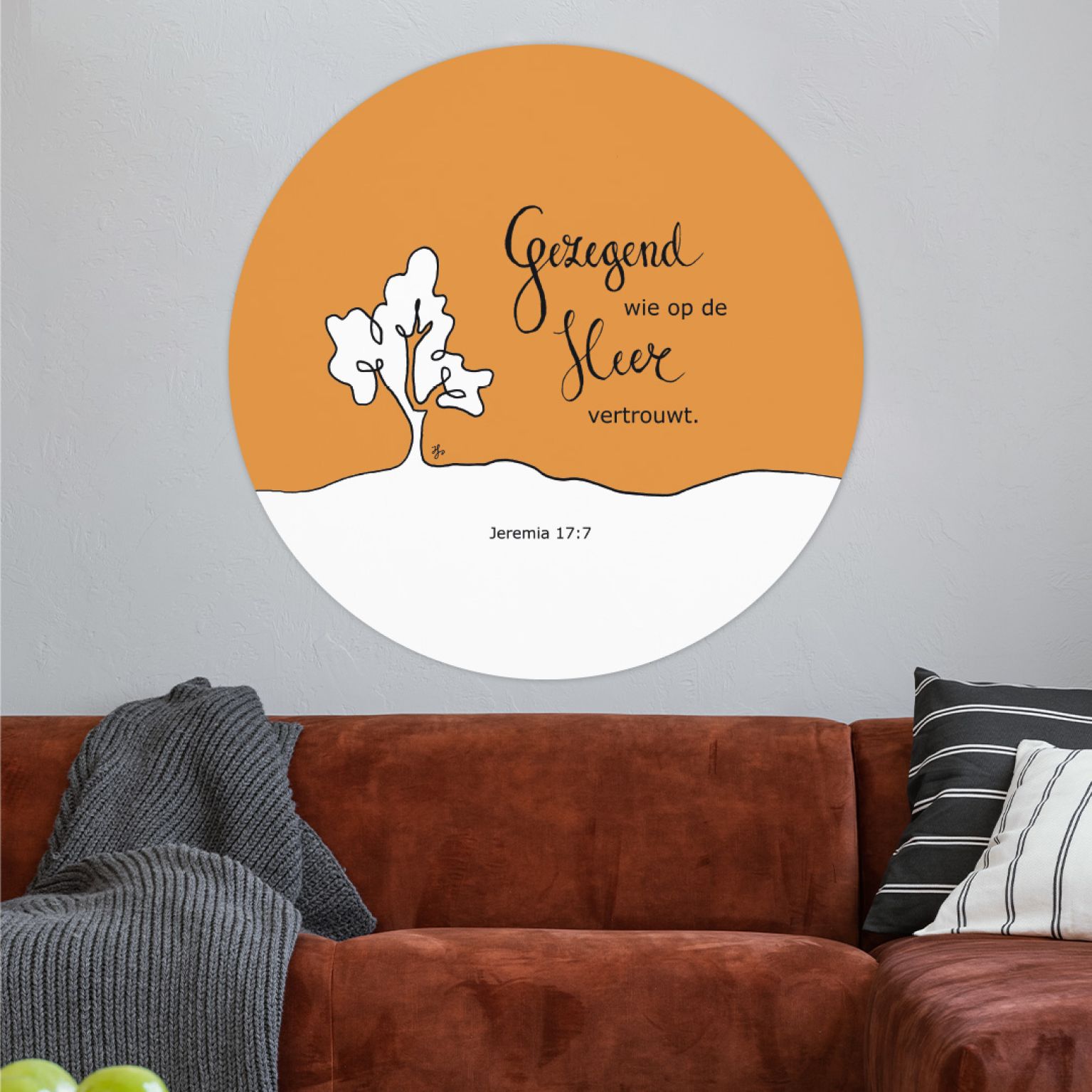 MA39453 Muurcirkel 'Wie op de Heer vertrouwt' - 100 cm