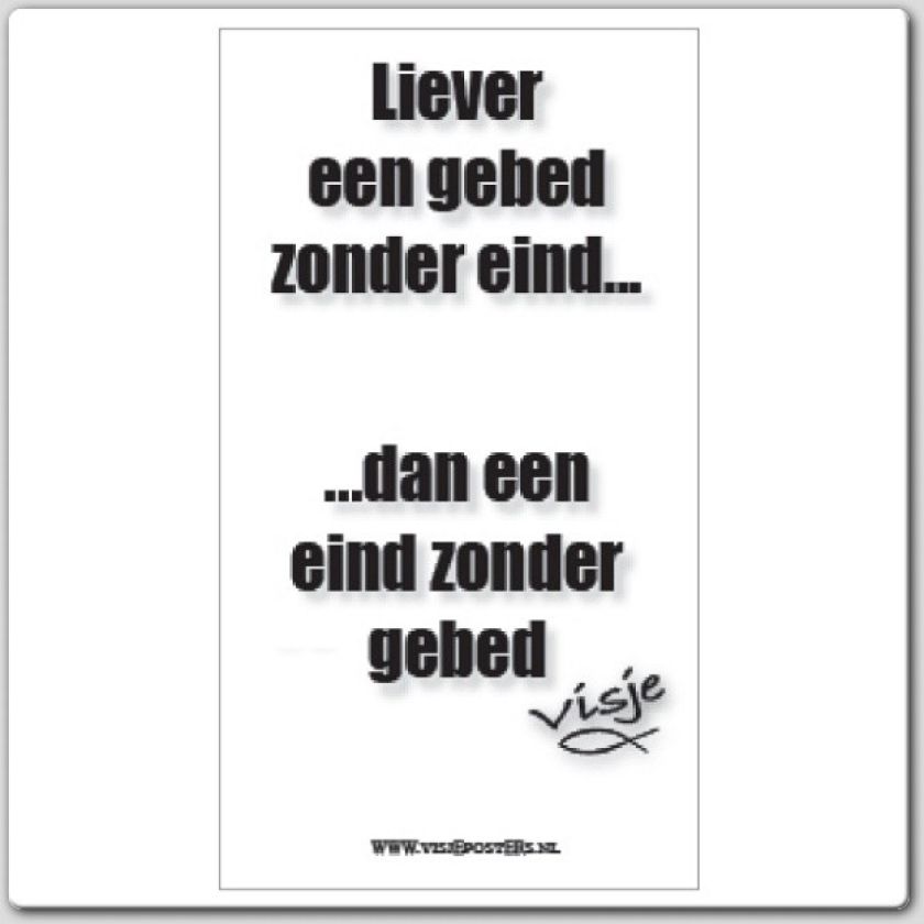 minikaart Visje 'Liever een gebed zonder einde'