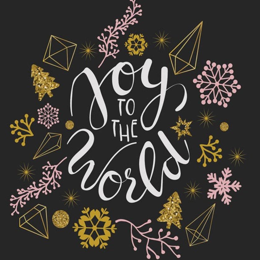 Cadeaubord 'Joy to the world' - MA26105 -  Diverse kerstcadeaus bij MajesticAlly