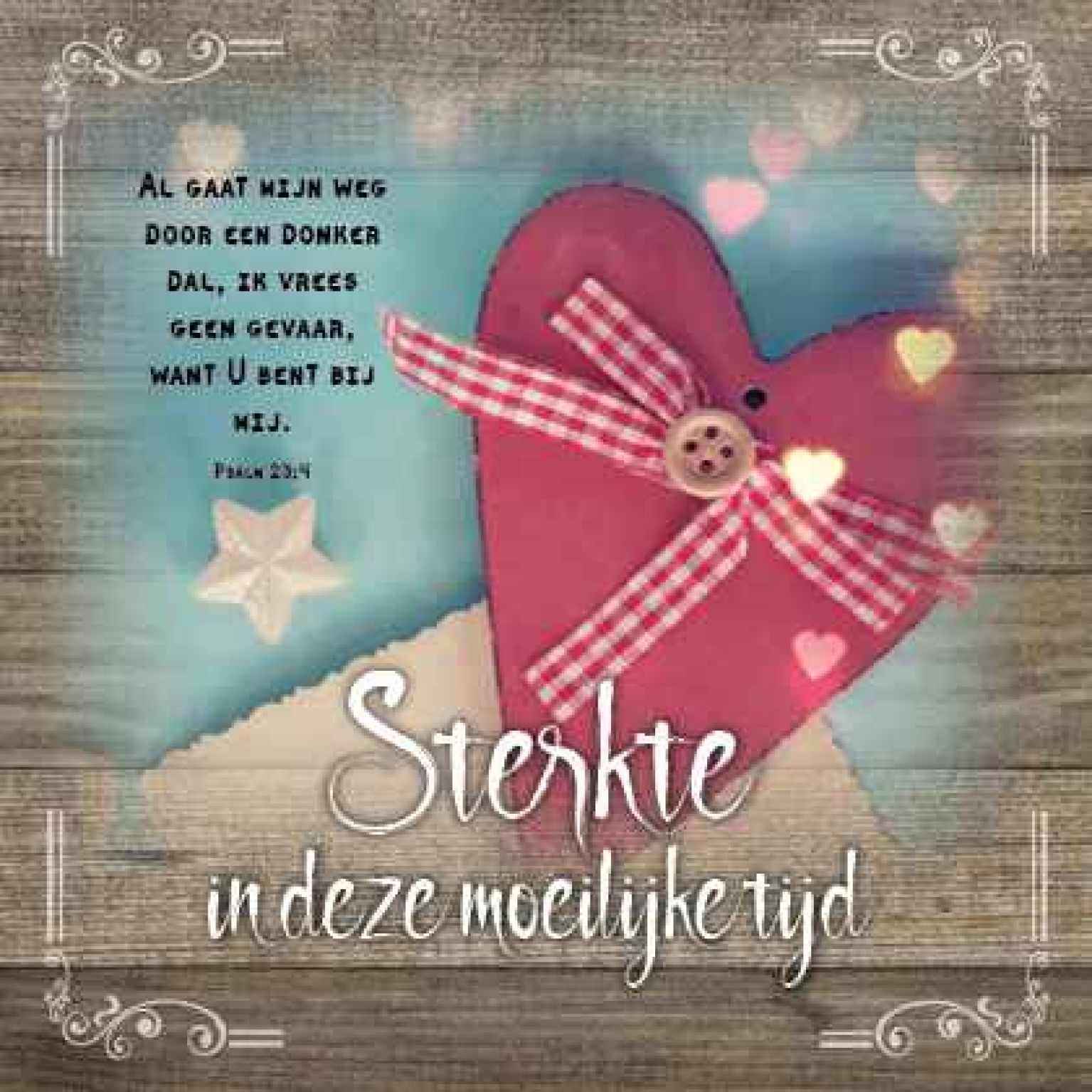 Kaart 'Sterkte - Psalm 23' - MA19022 -  Brocante bij MajesticAlly