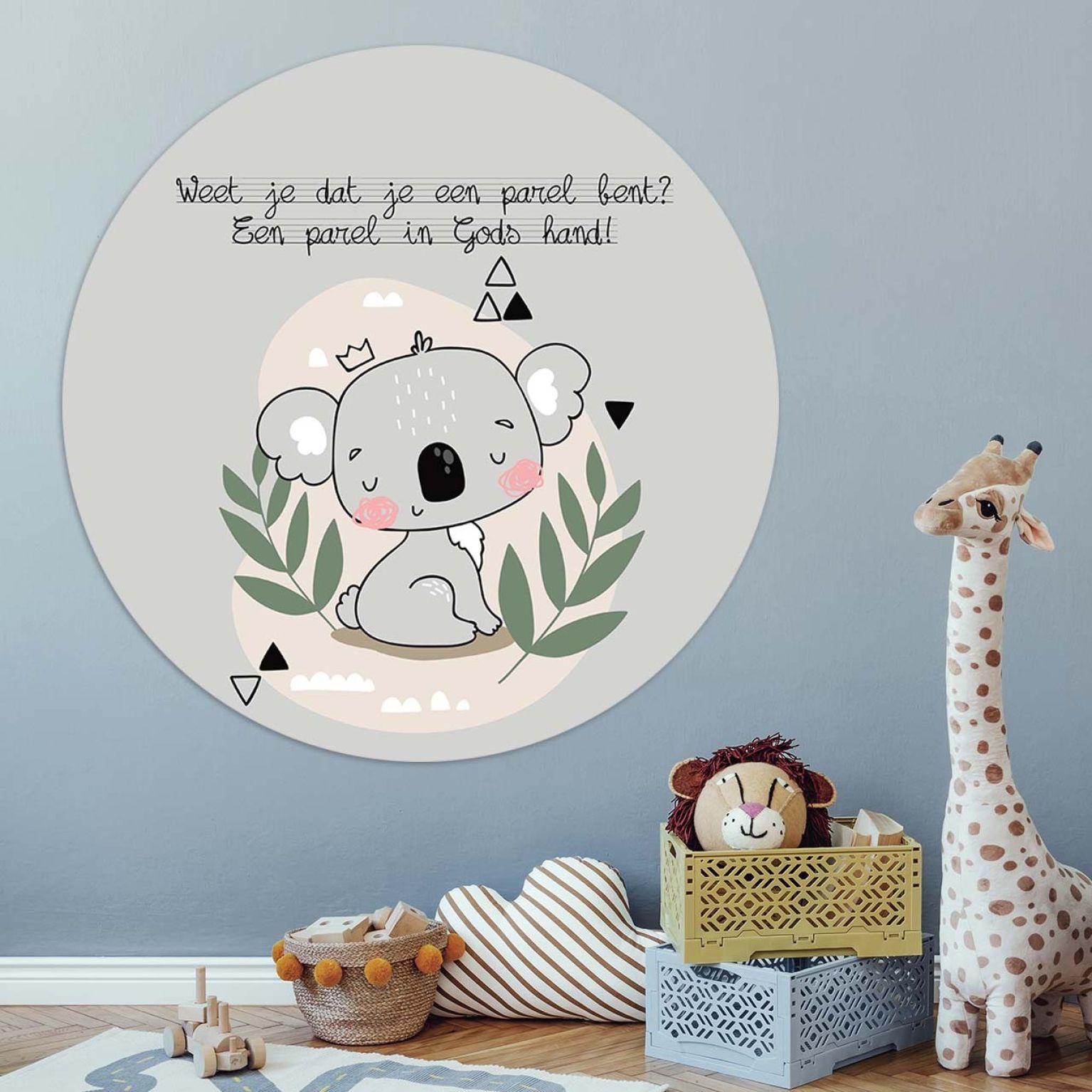 Kinder muurcirkel 'Weet je dat je een parel bent' - 100 cm - MA39433 -  Muurcirkels - 100 cm bij MajesticAlly