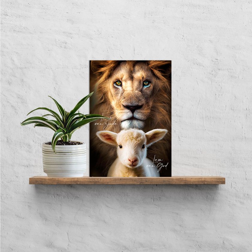 Plexiglas A4 Leeuw van Juda, Lam van God