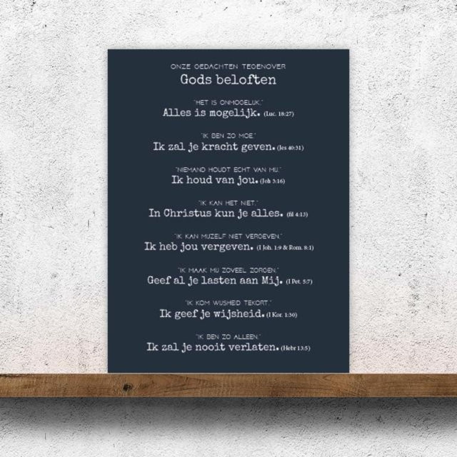 Kaart onze gedachten - MA35014 -  Interieurkaarten bij MajesticAlly