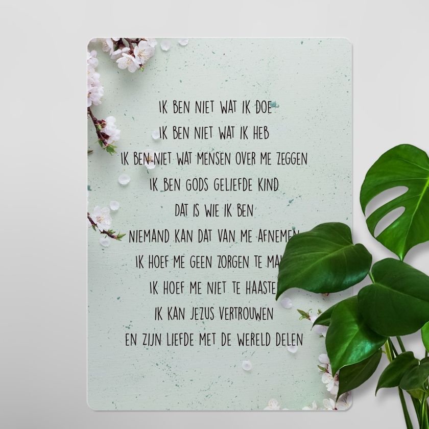 Interieurbord 'Credo - bloesem' - MA26130 -  Interieurborden bij MajesticAlly