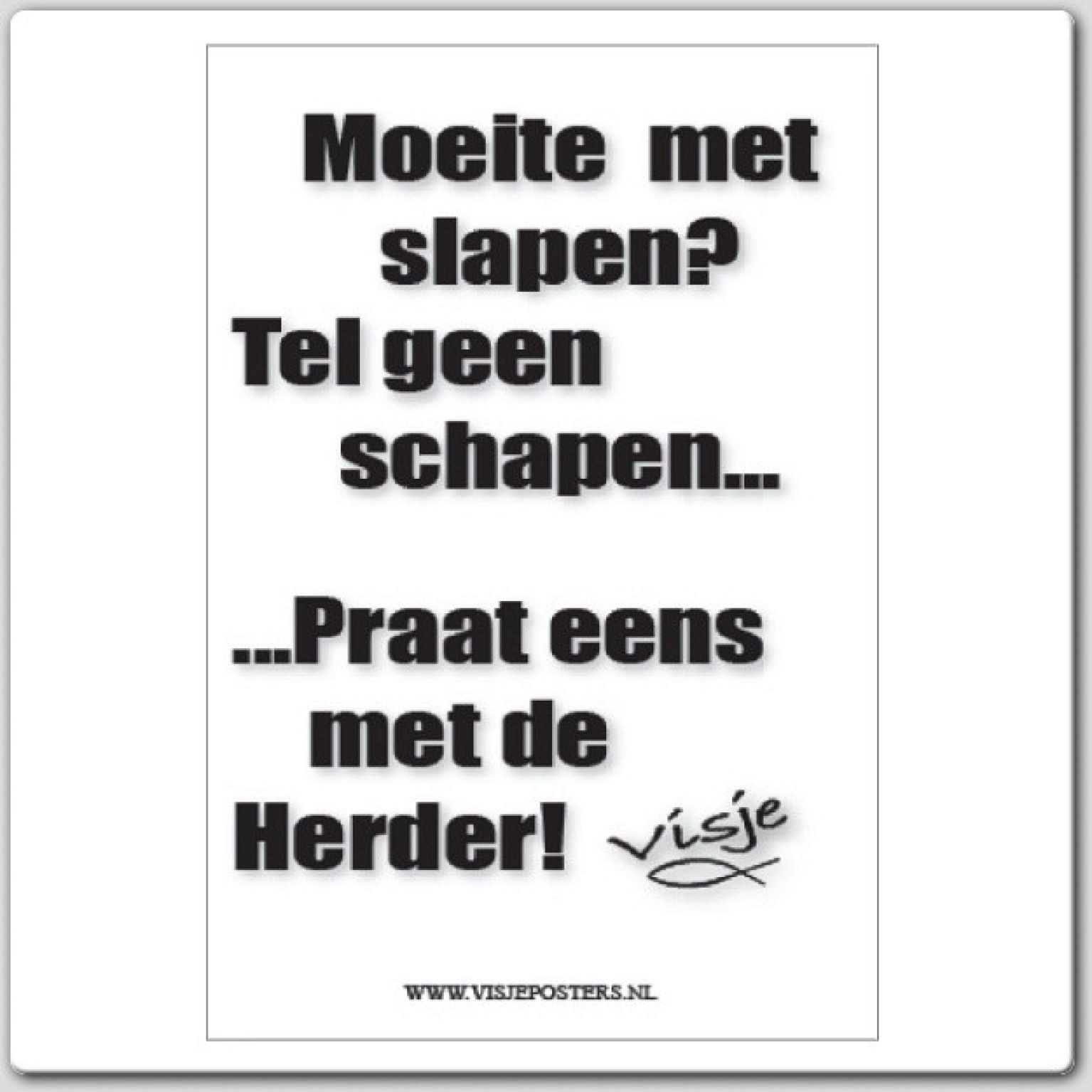 Kaart visje moeite met slapen tel - 44103 -  Visje kaarten bij MajesticAlly