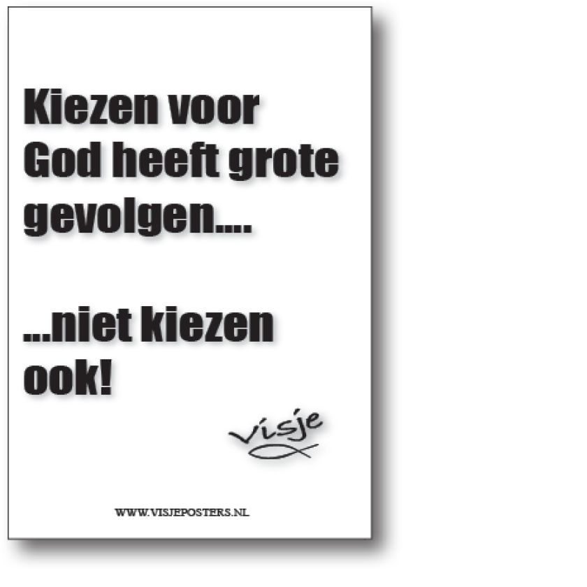 minikaart Visje 'Kiezen voor God'