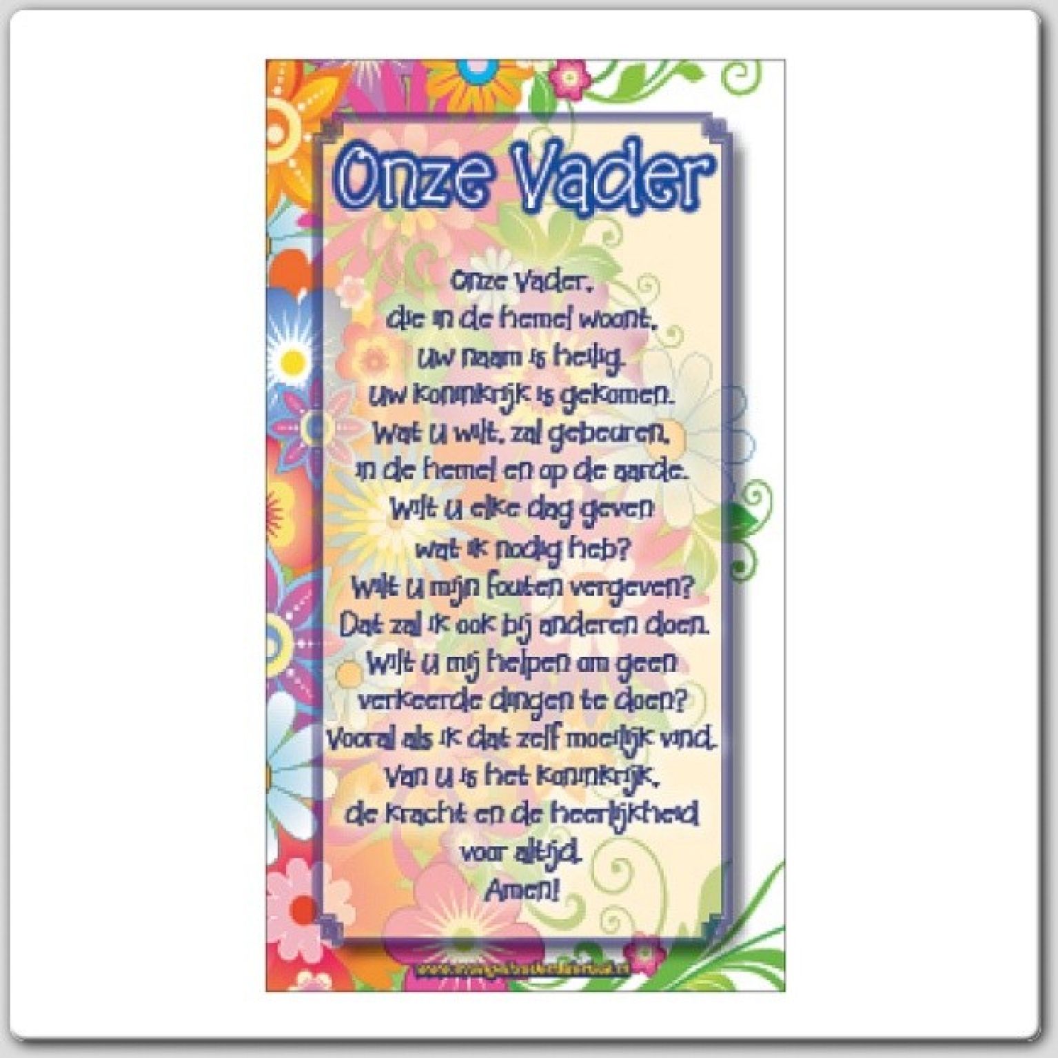 Kinderkaart 'Onze Vader' - 44916 -  Kinderkaarten bij MajesticAlly