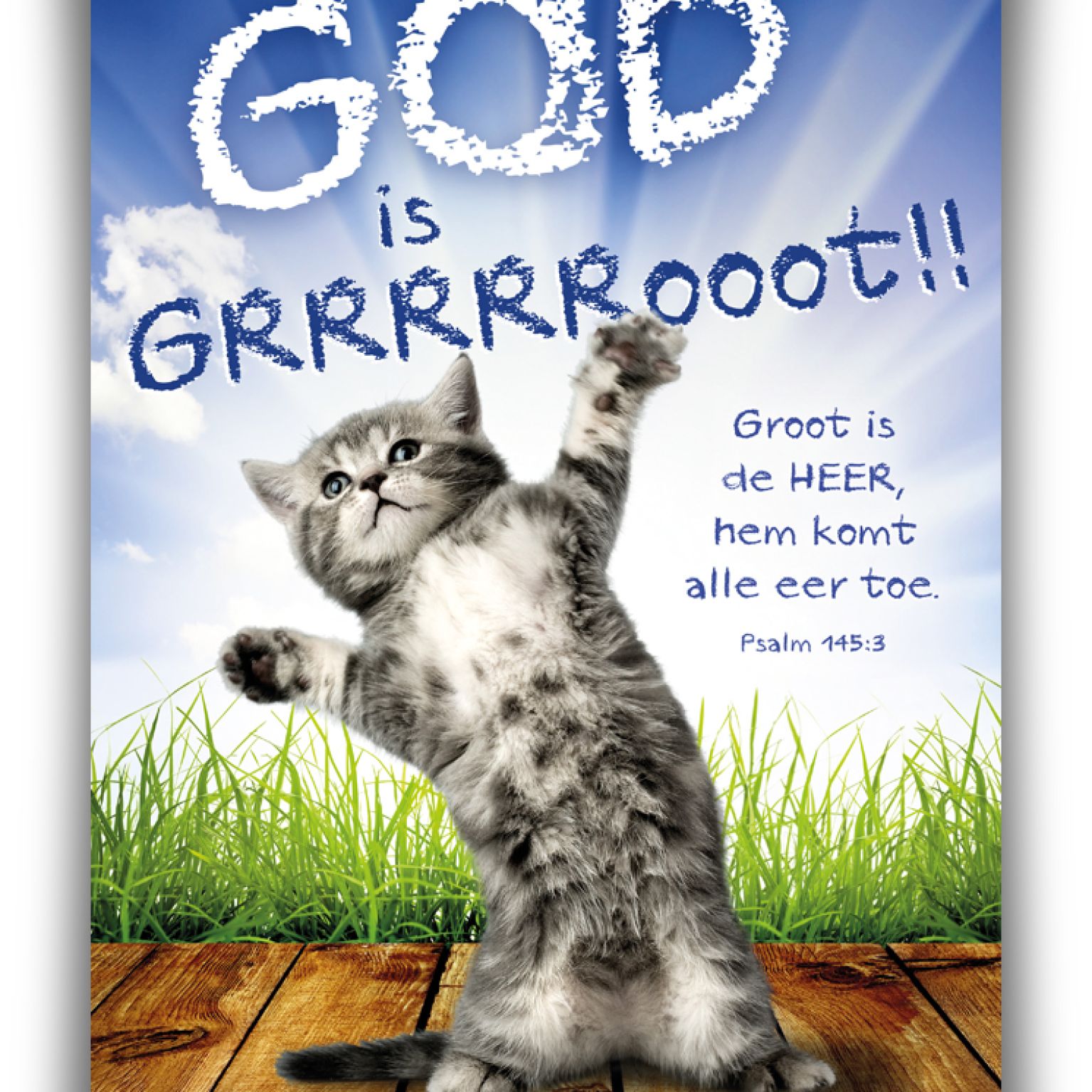 Poster A3 'God is groot' - MA11361 -  Posters A3 bij MajesticAlly