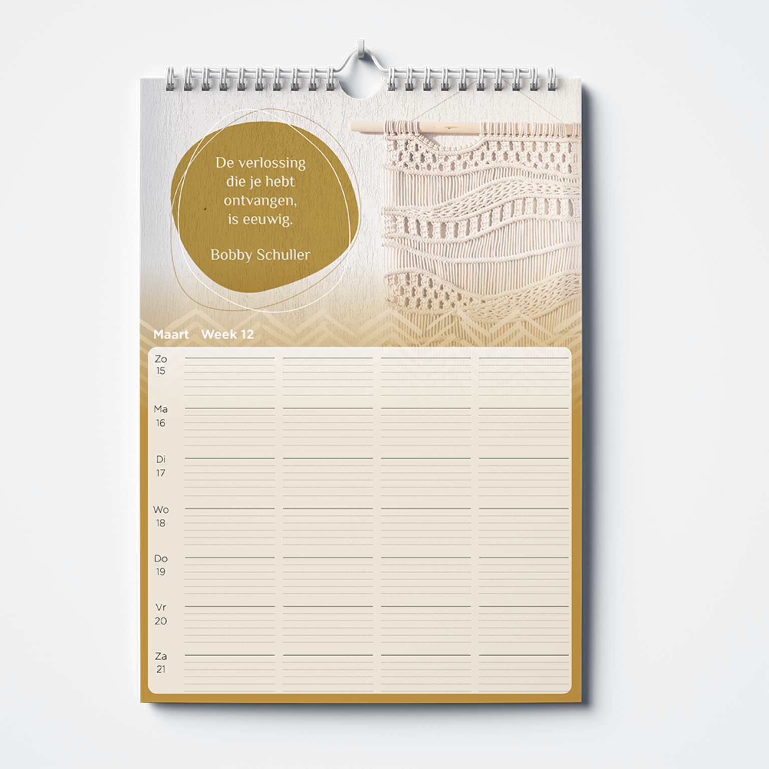 Weekplanner HourofPower 2026 Maart 7730e404