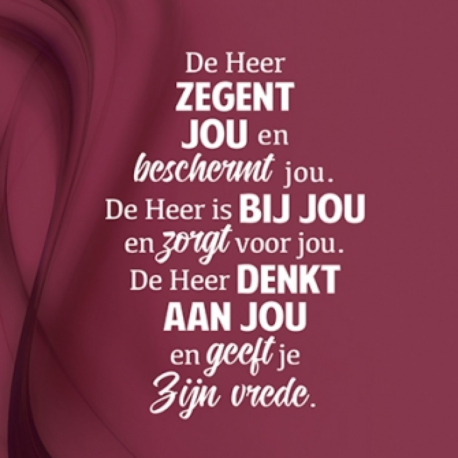 Kerstkaart 'De Heer zegent jou' - 454111 -  Kerst-Morgenster bij MajesticAlly