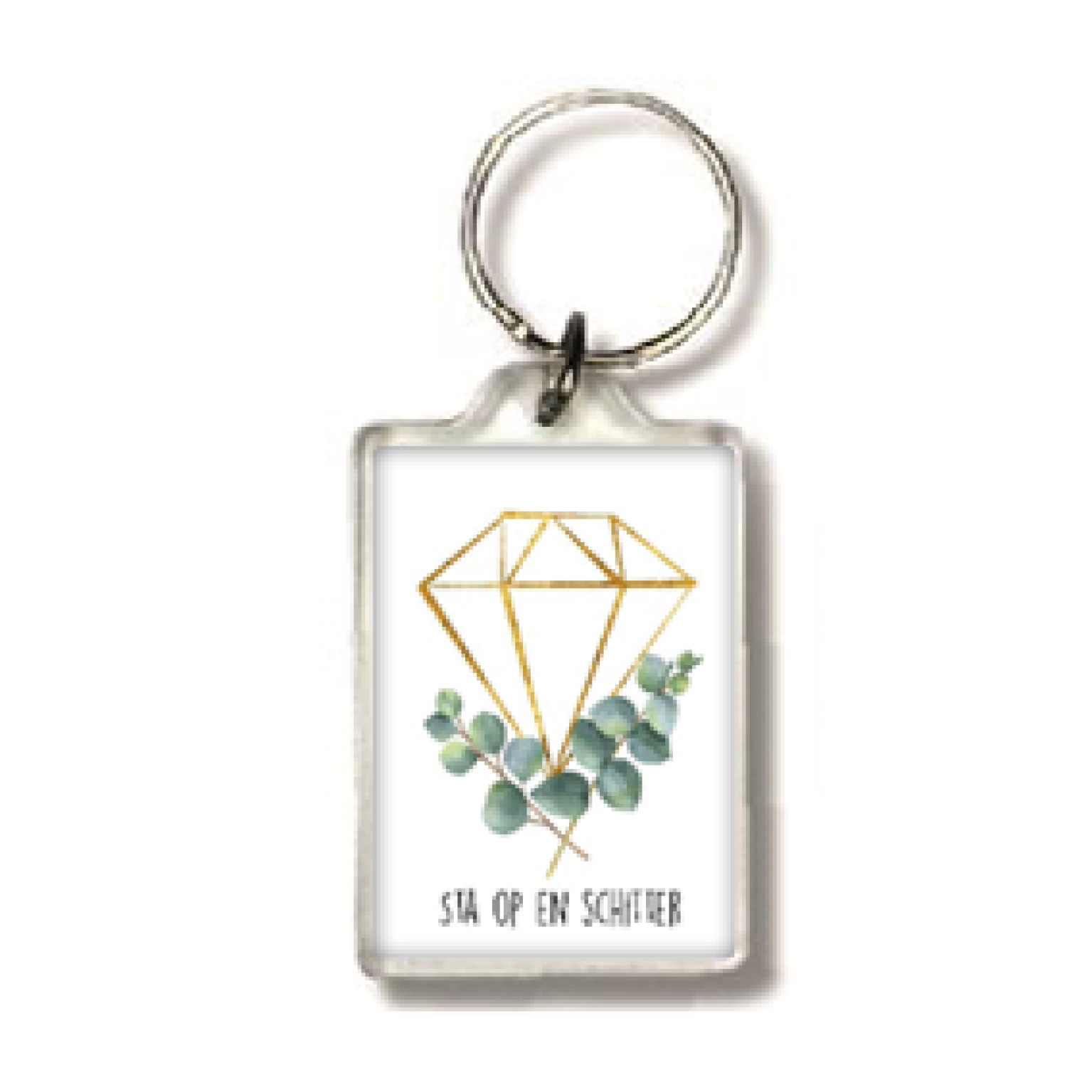 Sleutelhanger Sta op en schitter - MA35504 -  Precious bij MajesticAlly