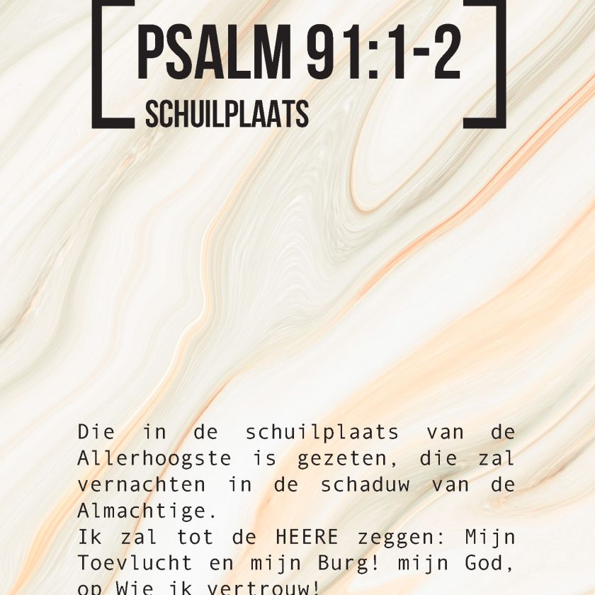 Bijbeltekstkaart 'Psalm 91:1-2' SV - MA42109 -  Interieurkaarten bij MajesticAlly