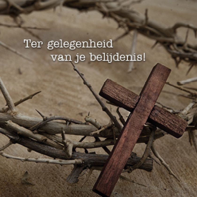 Kaart 'Belijdenis - kruis' - MA15015 -  Lifestyle bij MajesticAlly