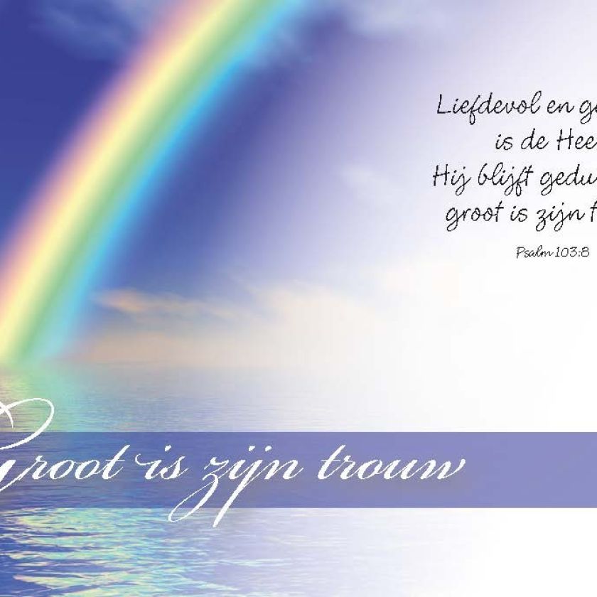 Minikaart groot is zijn trouw - 46201 -  Minikaartjes bij MajesticAlly