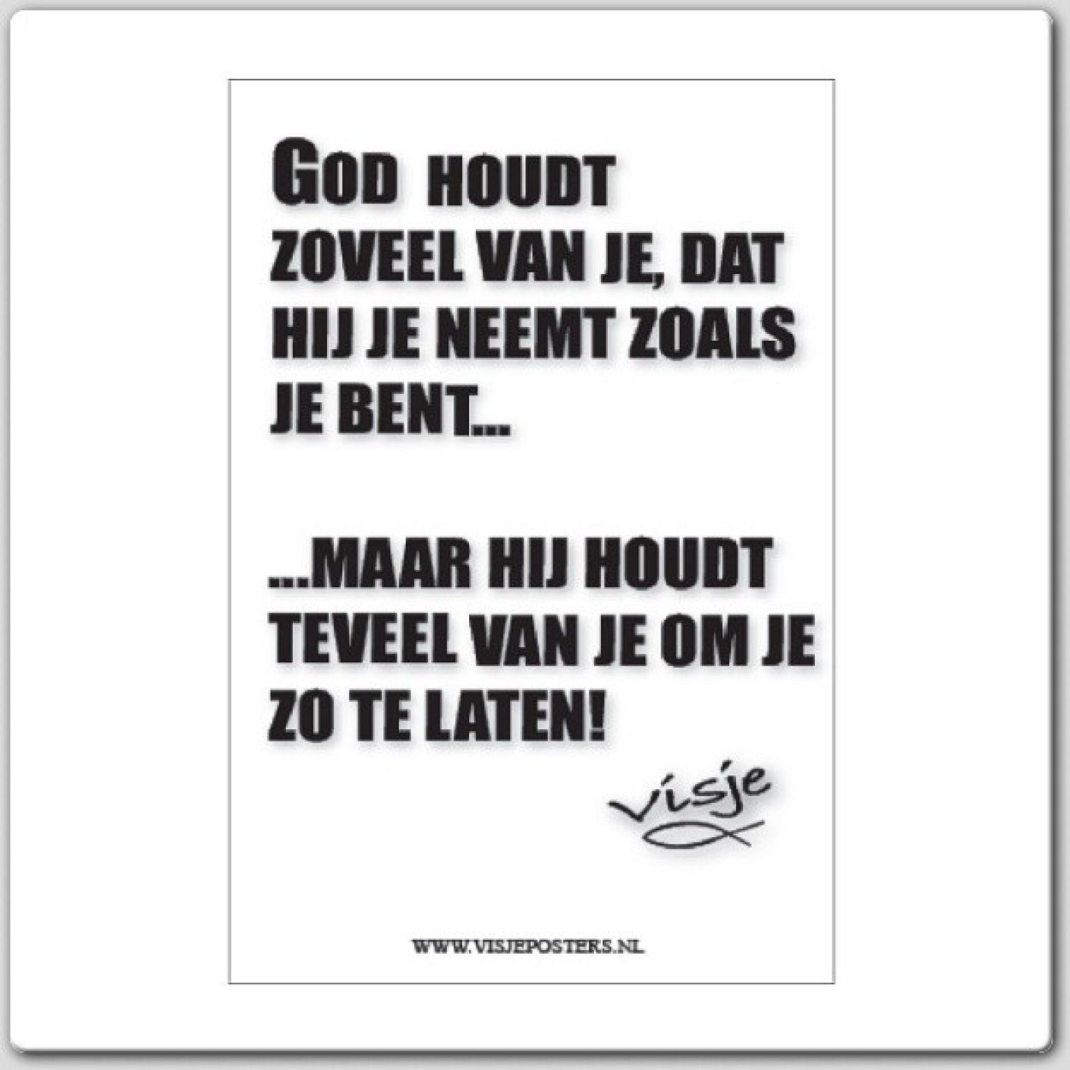 Kaart visje God houdt zoveel van je - 44065 -  Visje kaarten bij MajesticAlly