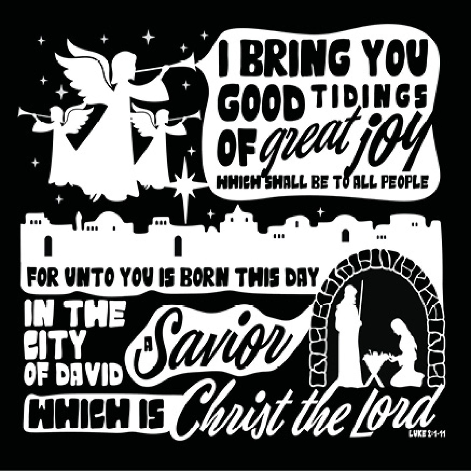 Kerstkaart metallic 'Good tidings' - MA16108 -  Christelijke kerstkaarten bij MajesticAlly