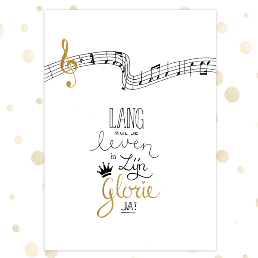 Kaart 'Lang zul je leven in Zijn glorie' - MA36008 -  Golden Blessings bij MajesticAlly