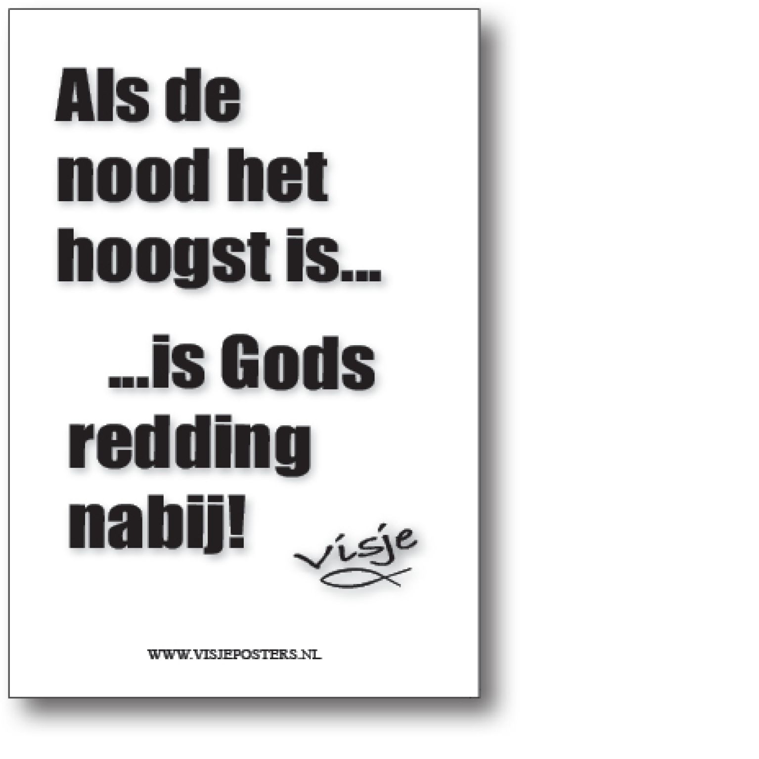 minikaart Visje 'Als de nood het hoogst is'