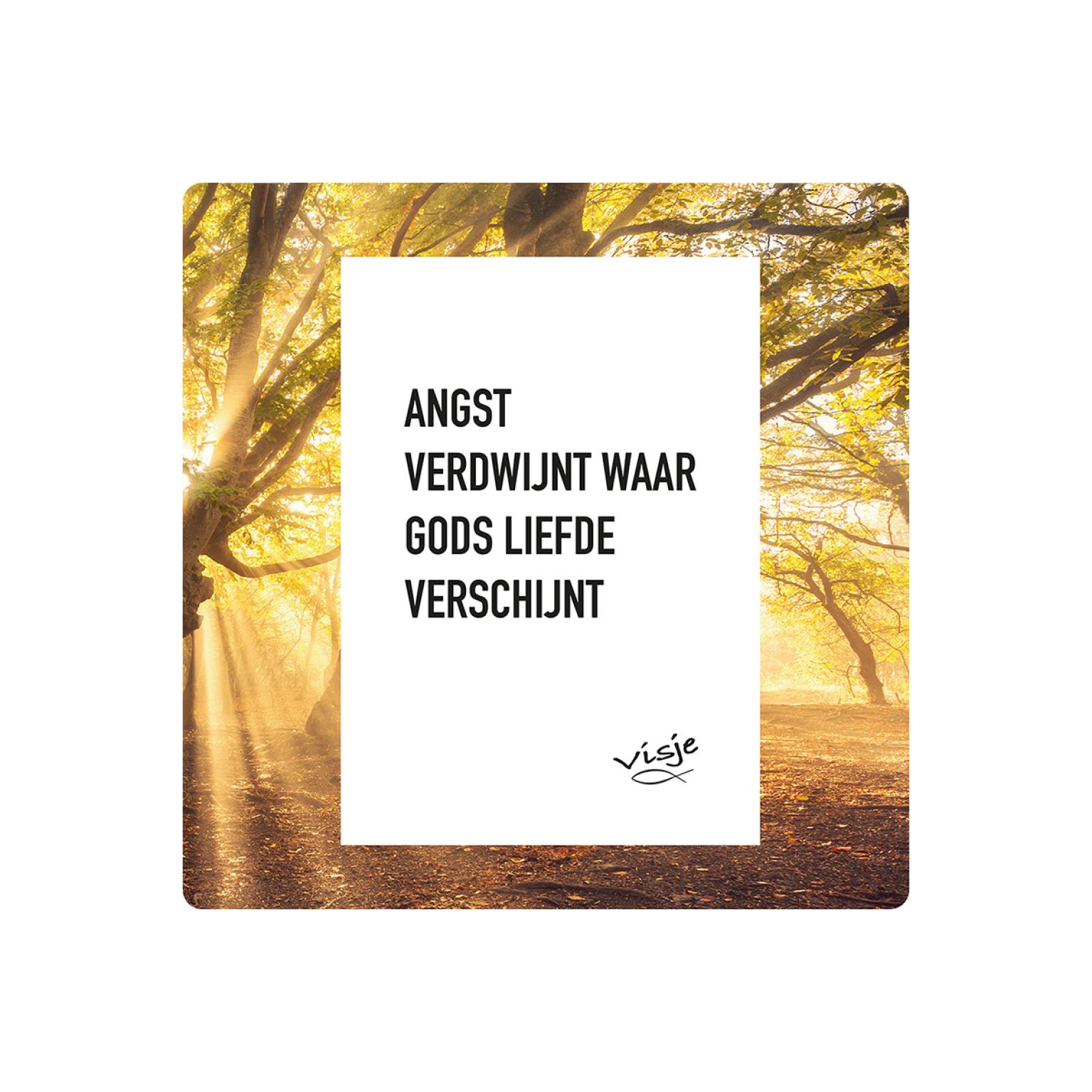 V16024 Visje Cadeaubordjes 15x15 Gods liefde 89c09b29