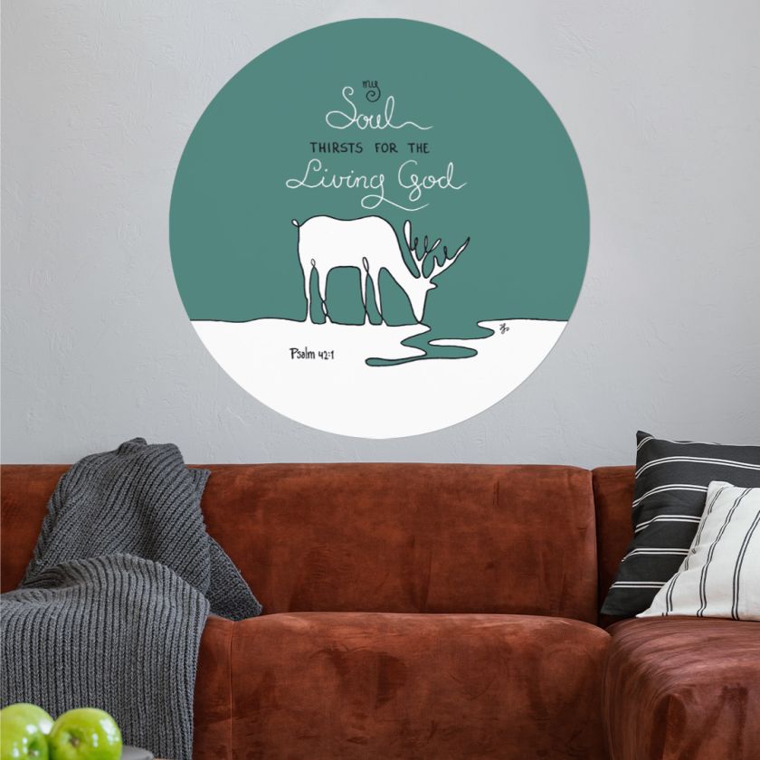 MA39456 Muurcirkel 'My soul thirsts for the living God' - 100 cm