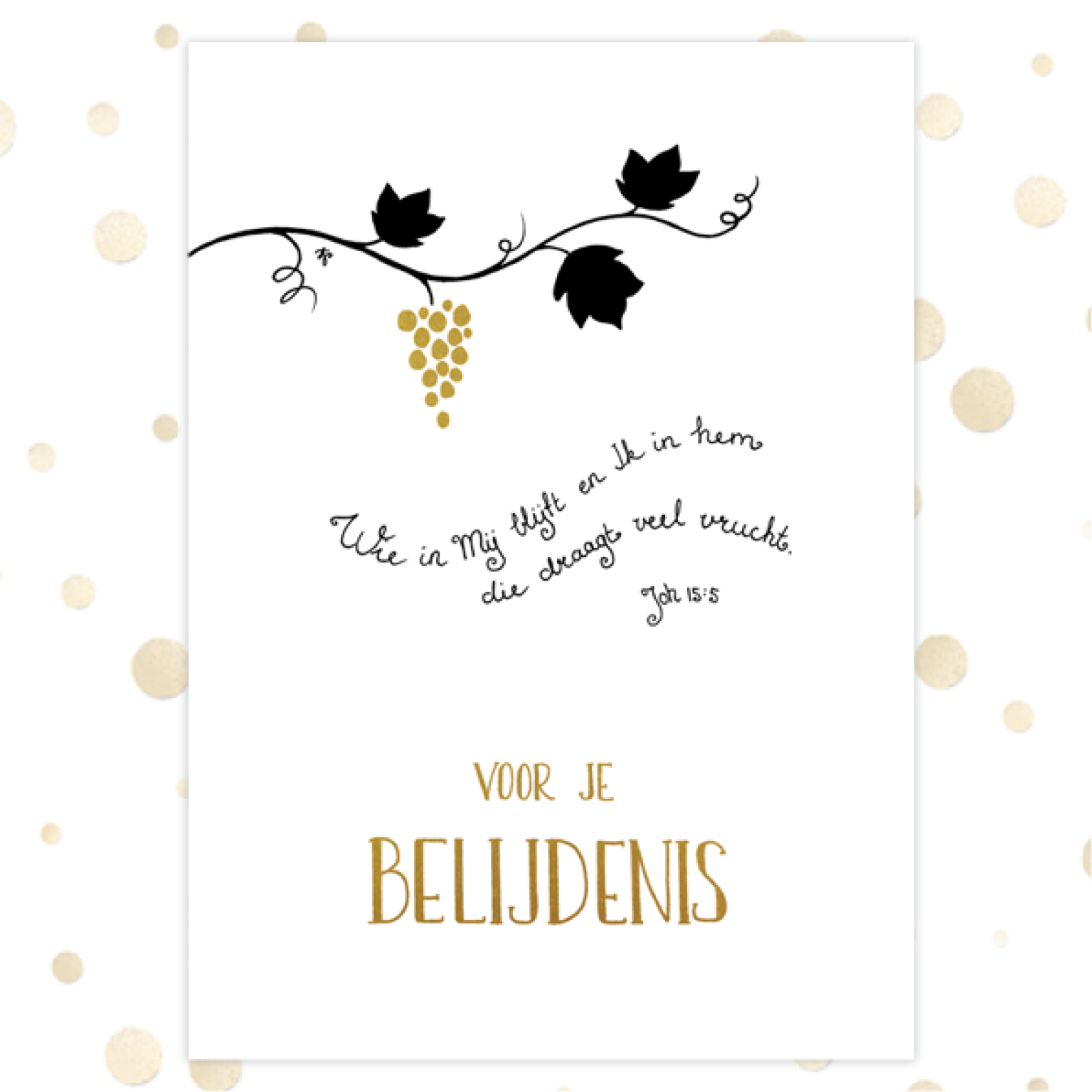Kaart 'Voor je belijdenis' - MA36034 -  Golden Blessings bij MajesticAlly