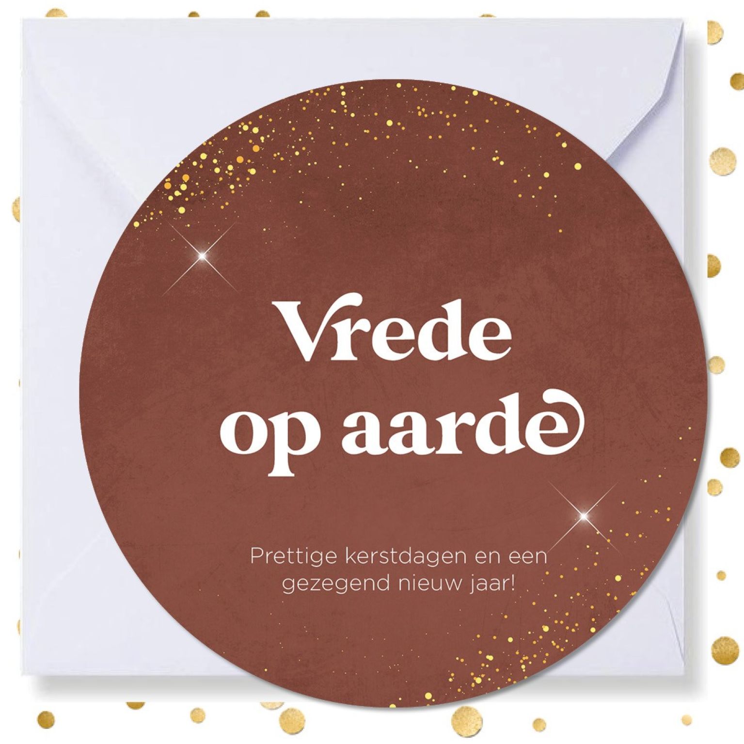 Kerstkaart rond 'Vrede op aarde' - MA41007 -  Christelijke kerstkaarten bij MajesticAlly