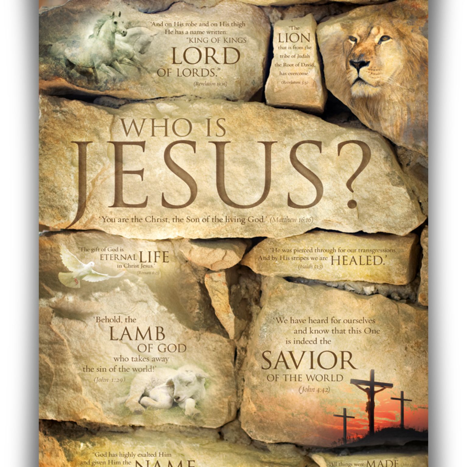 Poster A3 'Who is Jesus' - MA11353 -  Posters A3 bij MajesticAlly