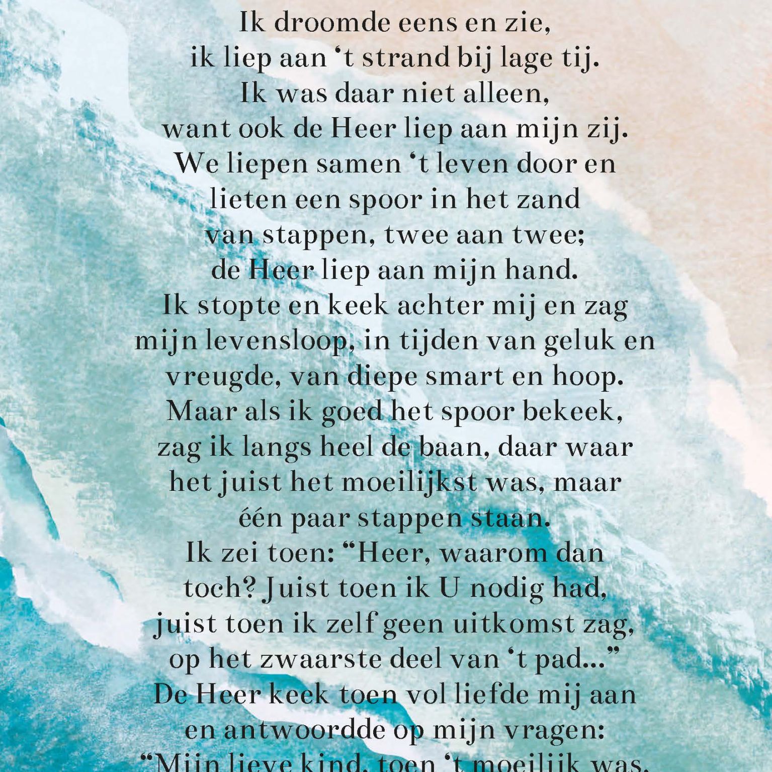 MA55021 - Wenskaart 'Voetstappen in het zand'