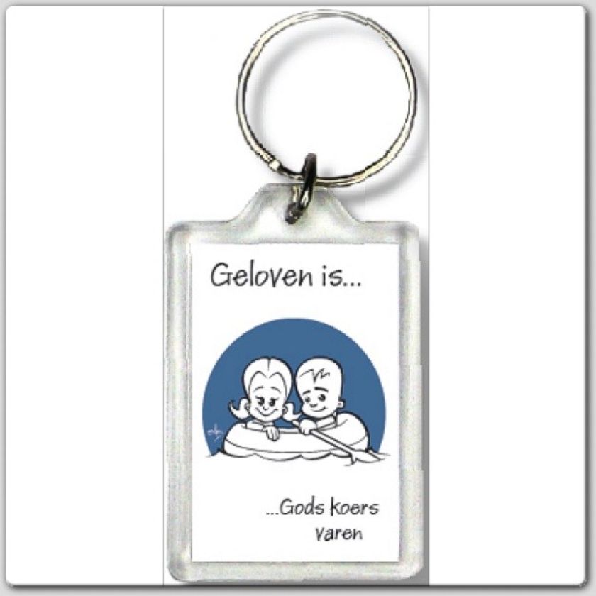Sleutelhanger geloven is gods koers vare - 47500 -  Geloven is... bij MajesticAlly