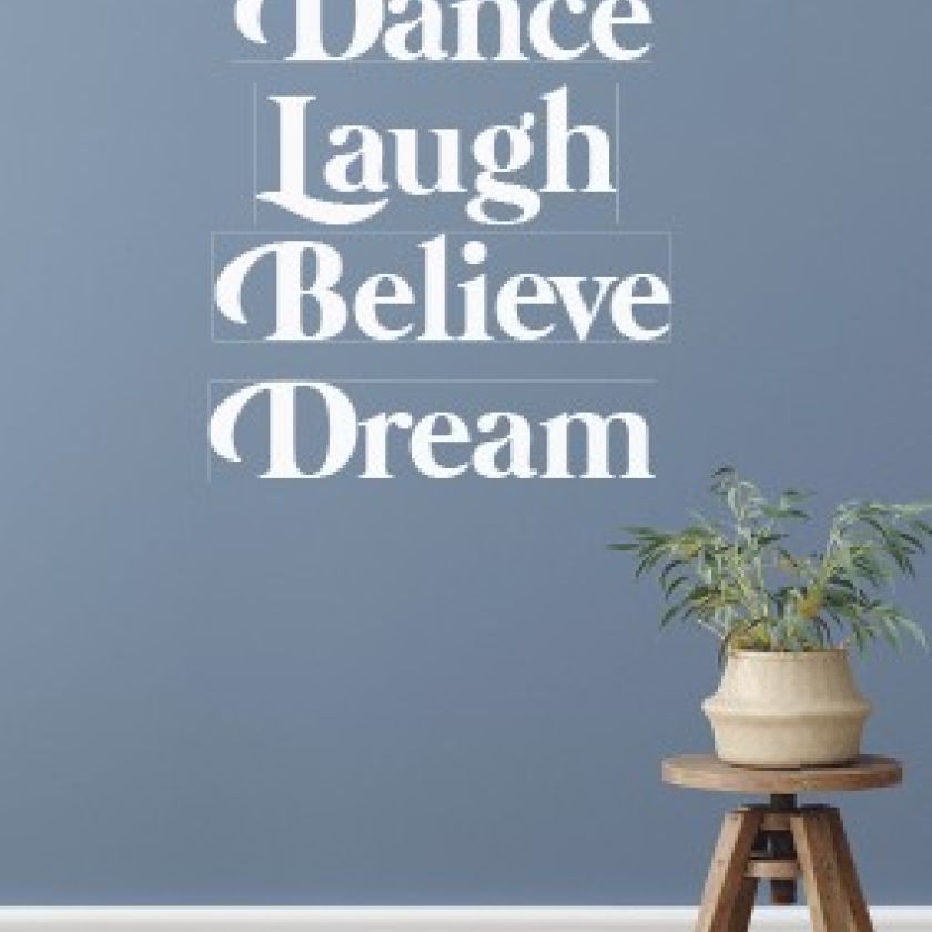Minikaart 'Dance Love Believe Dream' - 552631MK -  Minikaartjes