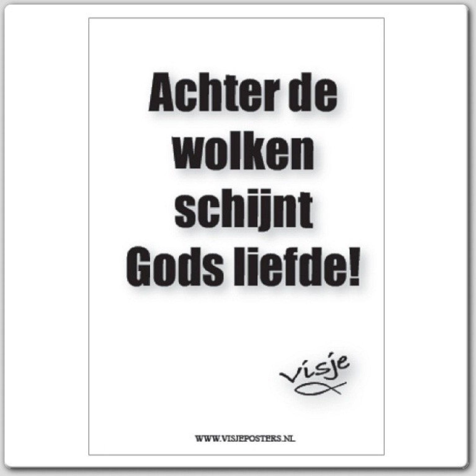 Kaart visje achter de wolken - 44071 -  Visje kaarten bij MajesticAlly