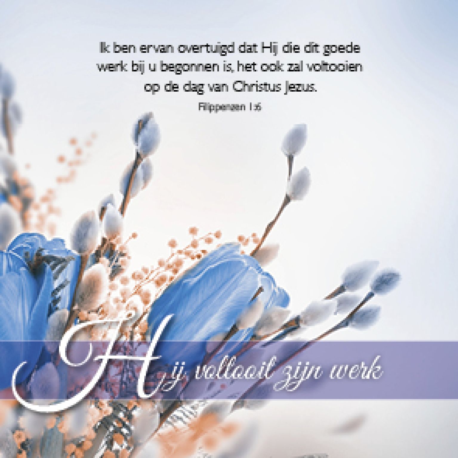 Kaart 'Hij voltooit zijn werk' - MA46112 -  Bemoediging