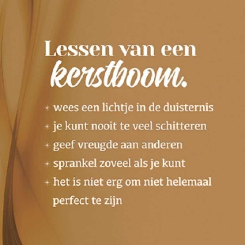 Kerstkaart 'Lessen van een kerstboom' - 454104 -  Kerst-Morgenster bij MajesticAlly