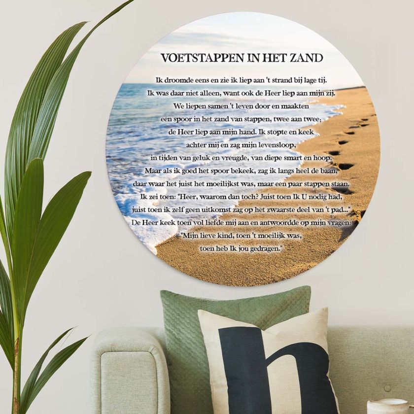 Muurcirkel 'Voetstappen' - 60 cm - MA39324 -  Wanddeco bij MajesticAlly