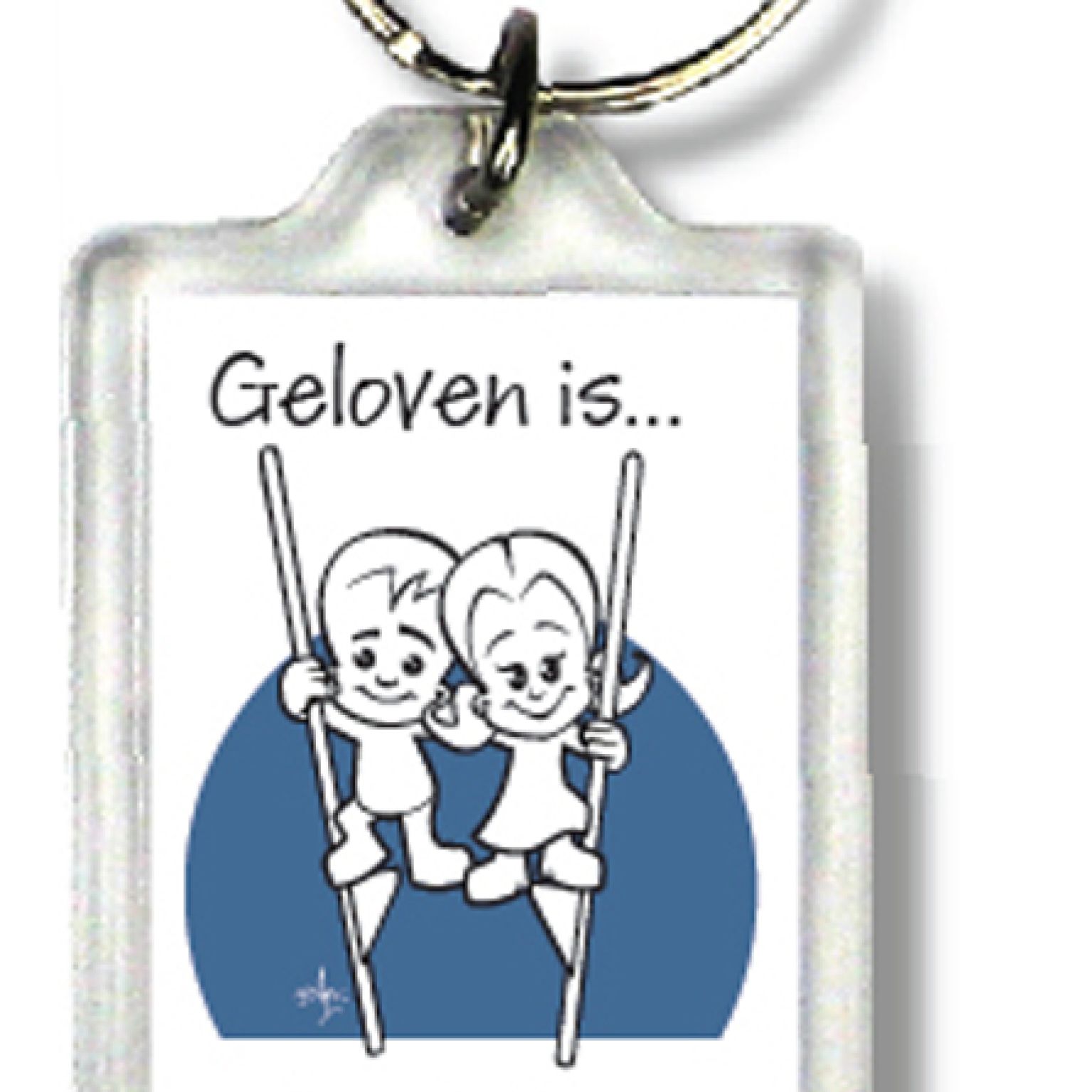 Sleutelhanger geloven is de ander hoger - 47511 -  Geloven is... bij MajesticAlly