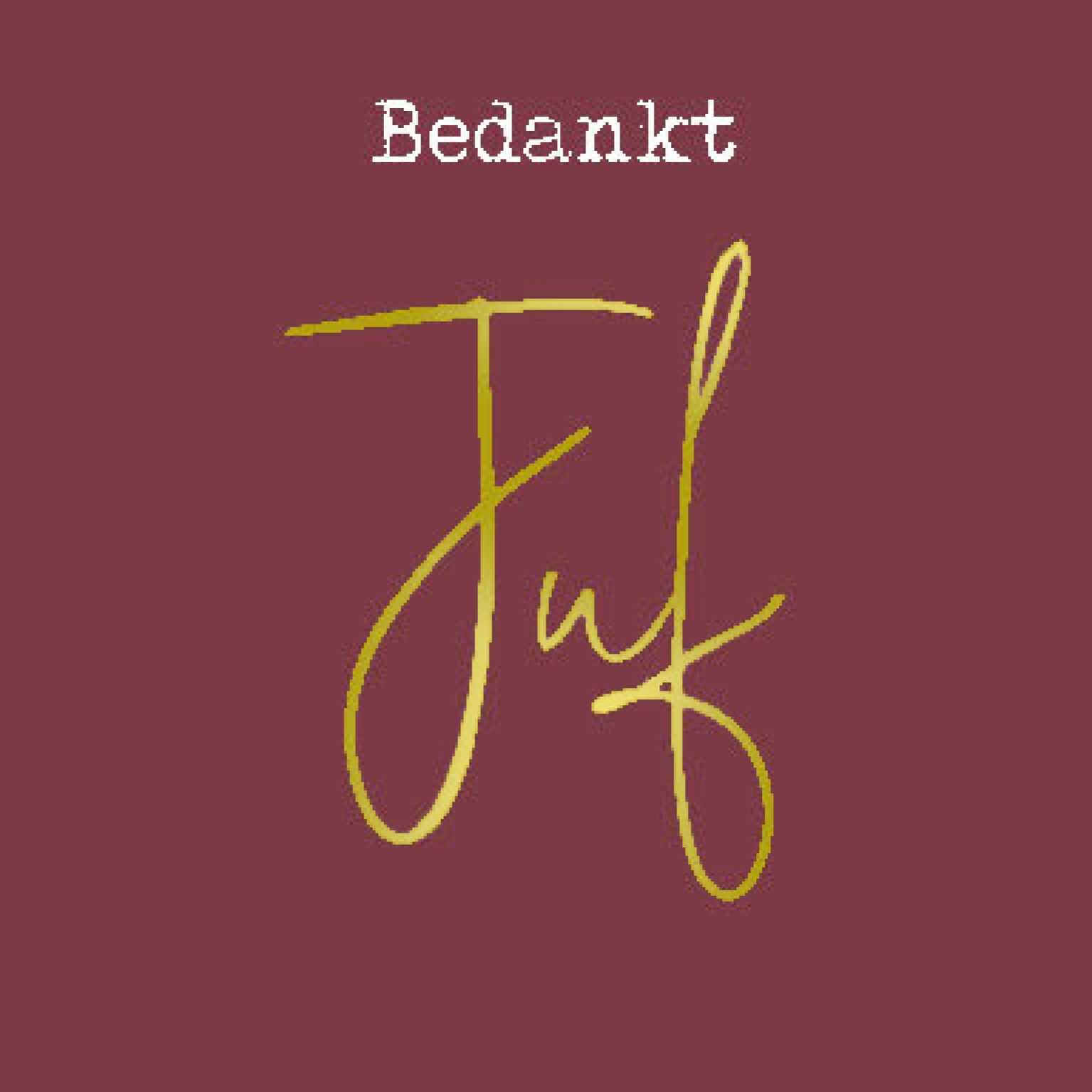 MA52107 - Boekenlegger 'Bedankt Juf'
