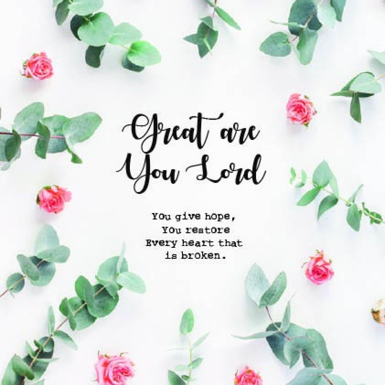 Poster A3 'Great are you Lord' - MA33119 -  Posters A3 bij MajesticAlly