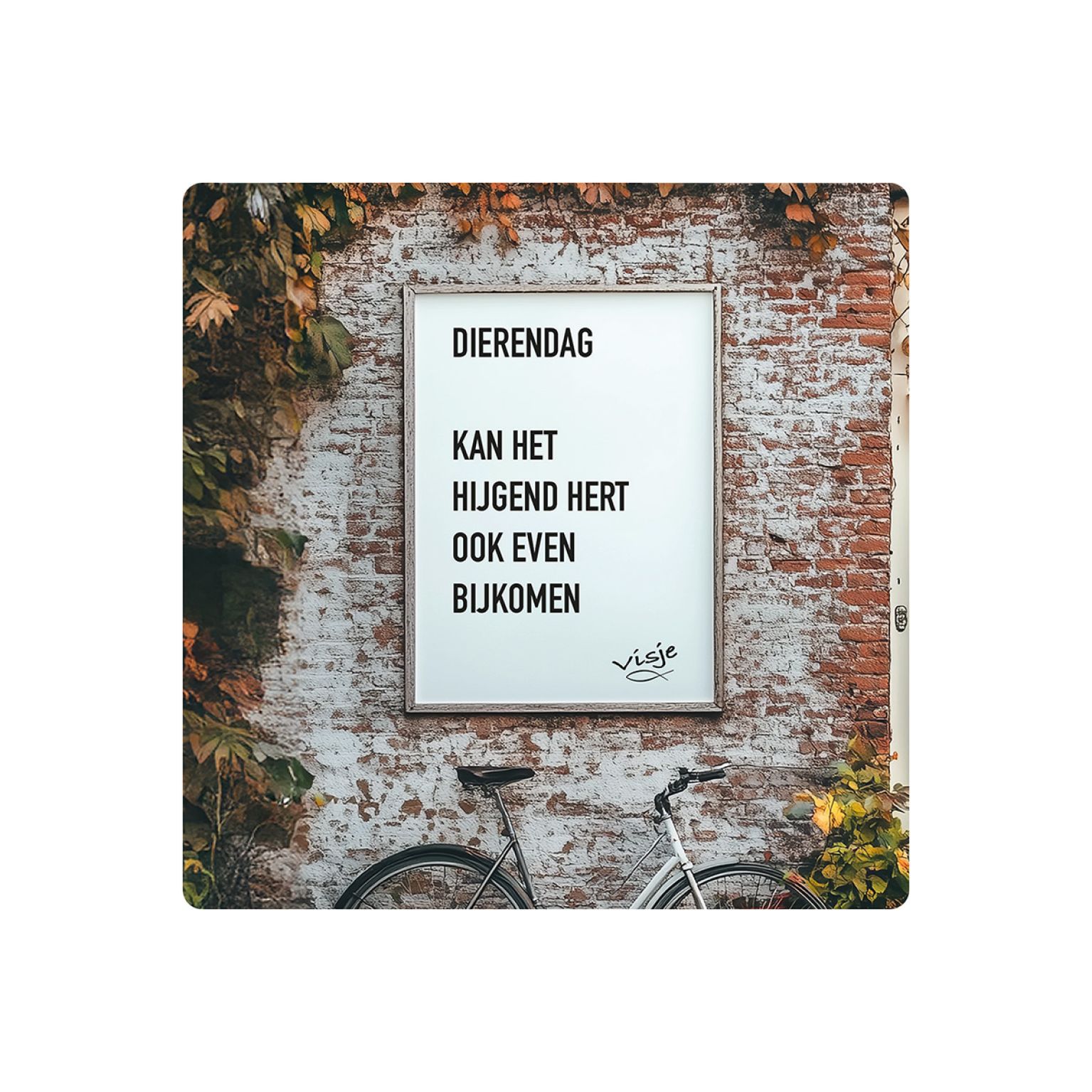 V16021 Visje Cadeaubordjes 15x15 Dierendag 93a36618