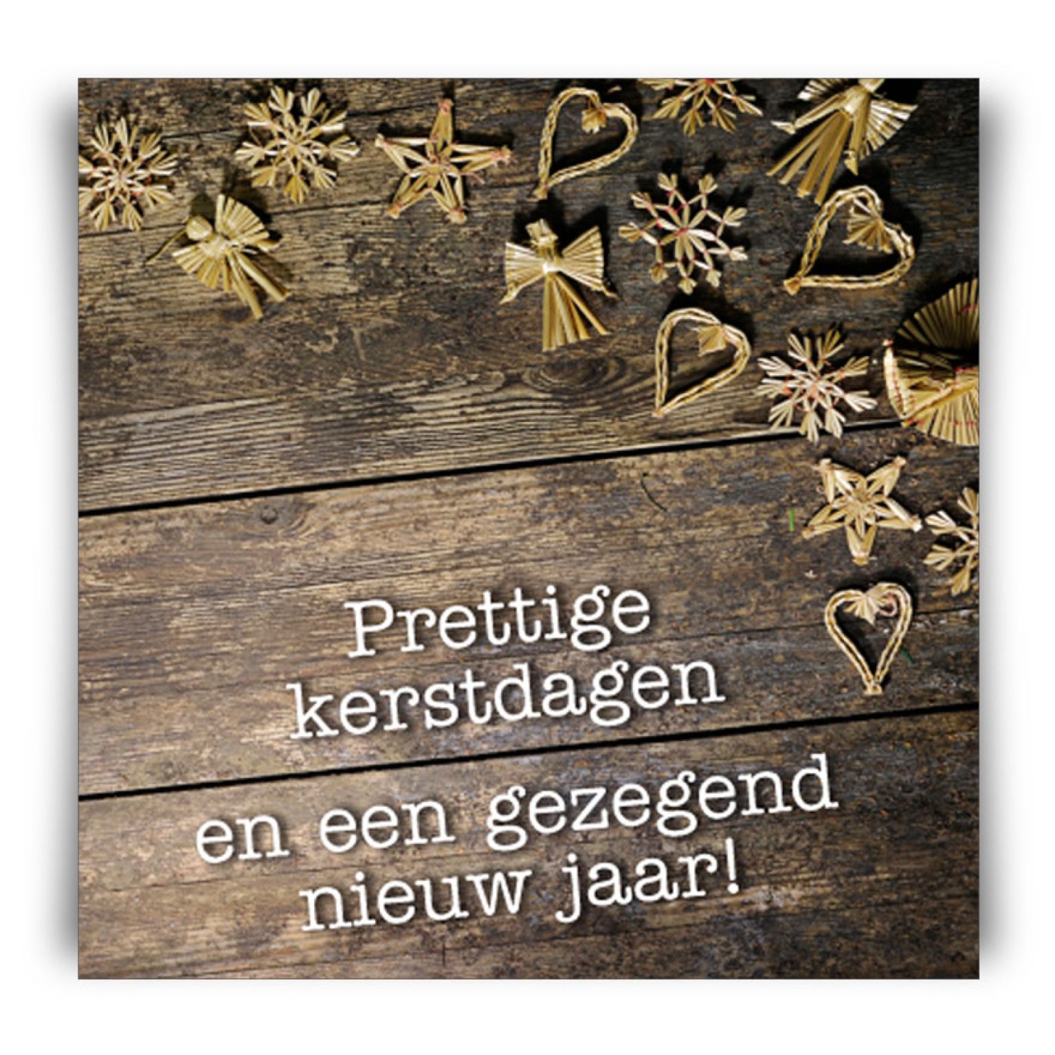 Kerstkaart 'Engeltjes en hartjes' - MA12266 -  Christelijke kerstkaarten bij MajesticAlly