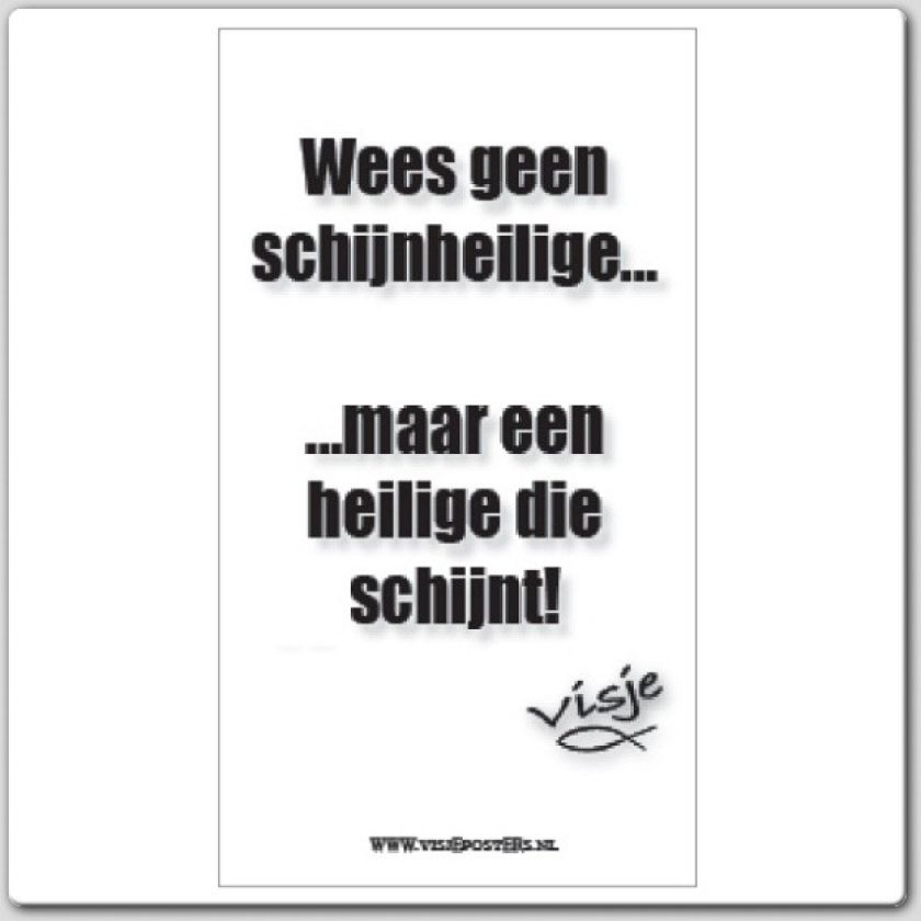 minikaart Visje 'Wees geen schijnheilige'
