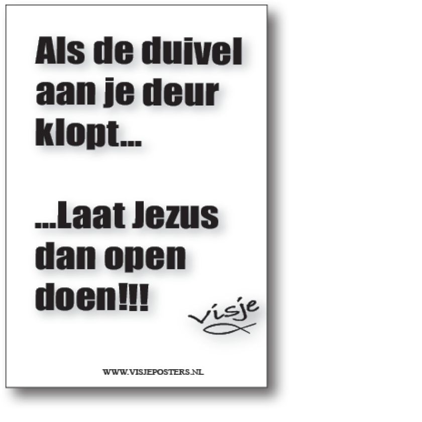 minikaart Visje 'Als de duivel aan je deur klopt'
