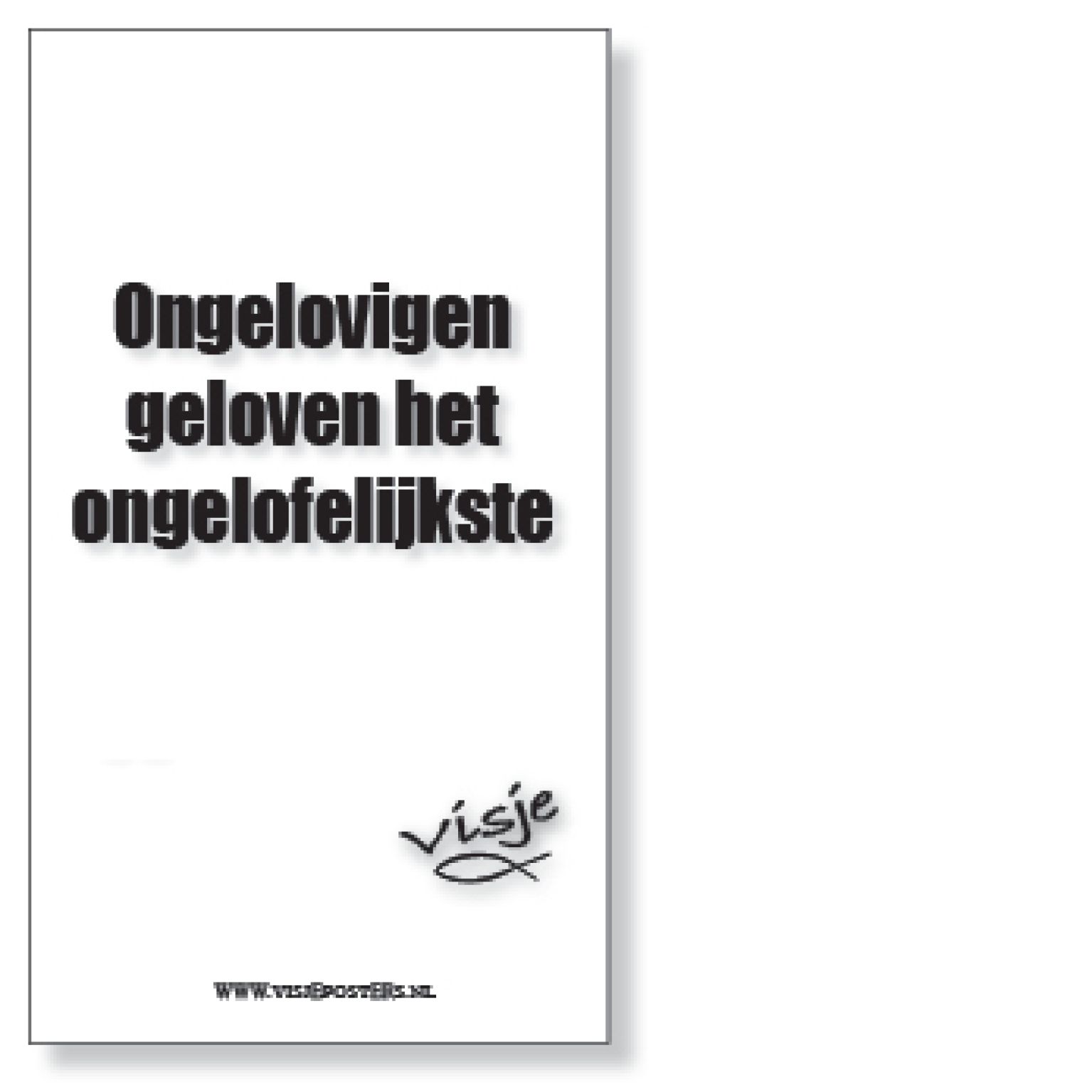 Kaart visje ongelovigen geloven het - 44134 -  Visje kaarten bij MajesticAlly