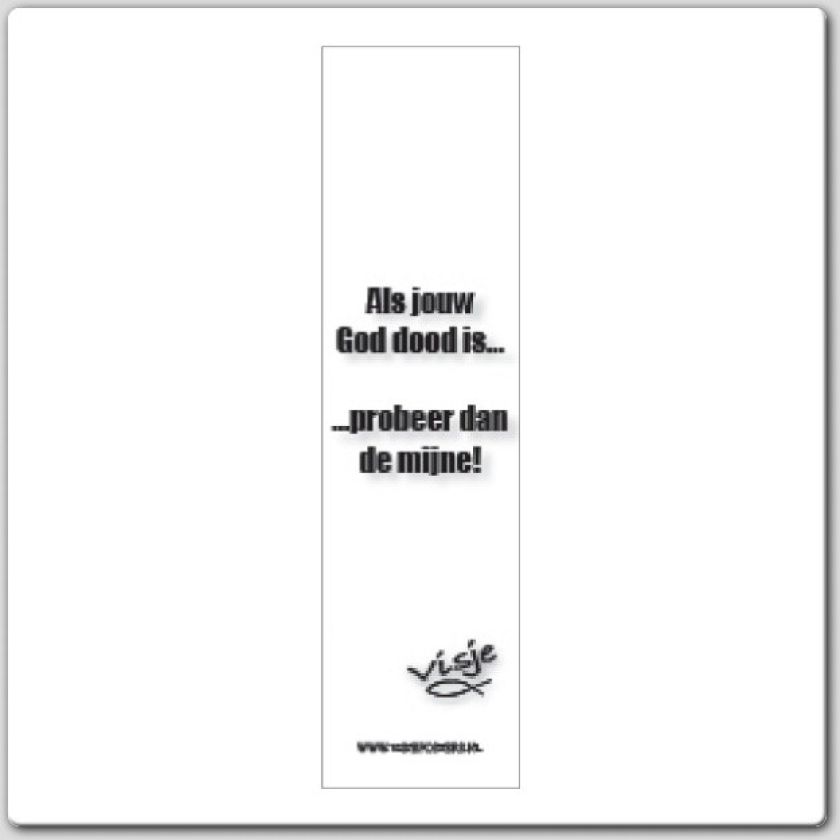Boekenlegger visje als jou God dood is - 44848 -  Visje bij MajesticAlly