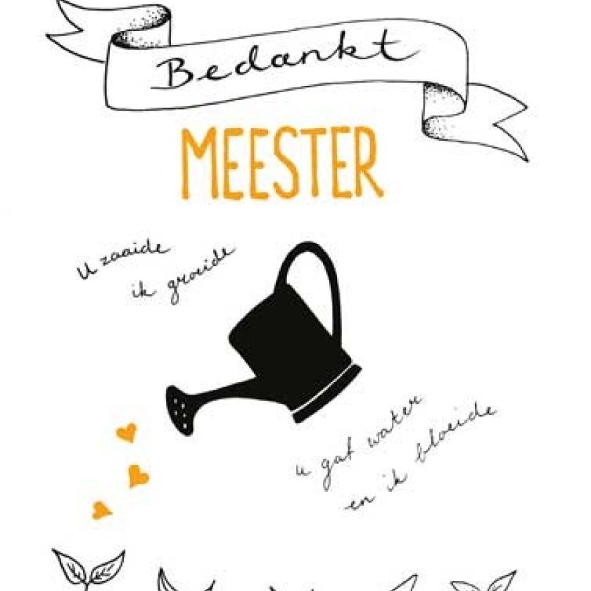 Voordeelkaart 'Bedankt meester - gieter' - MA38070 -  Voordeelkaarten christelijk bij MajesticAlly