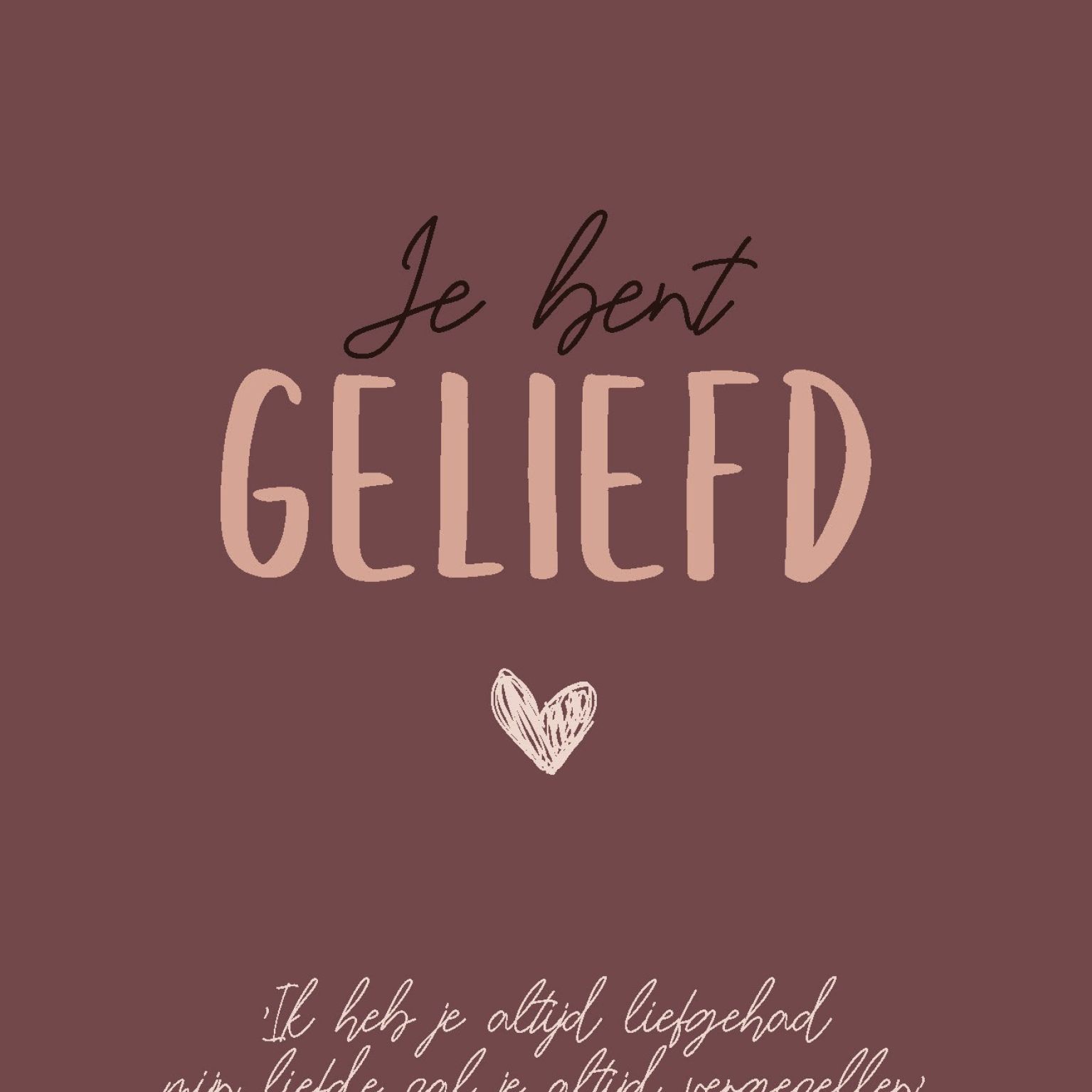 Interieurbord 'Je bent geliefd - Jeremia 31:3' - MA44112 -  Interieurborden bij MajesticAlly