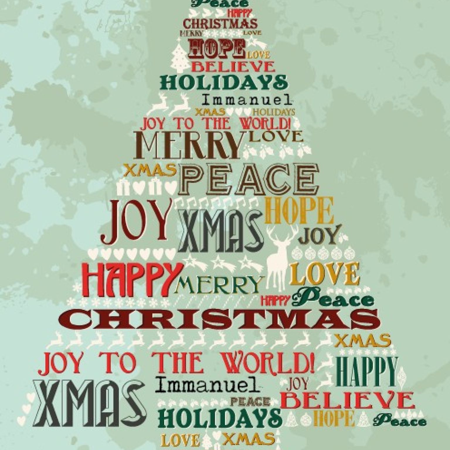 Kerstkaart 'Letterboom' - MA26233 -  Christelijke kerstkaarten bij MajesticAlly