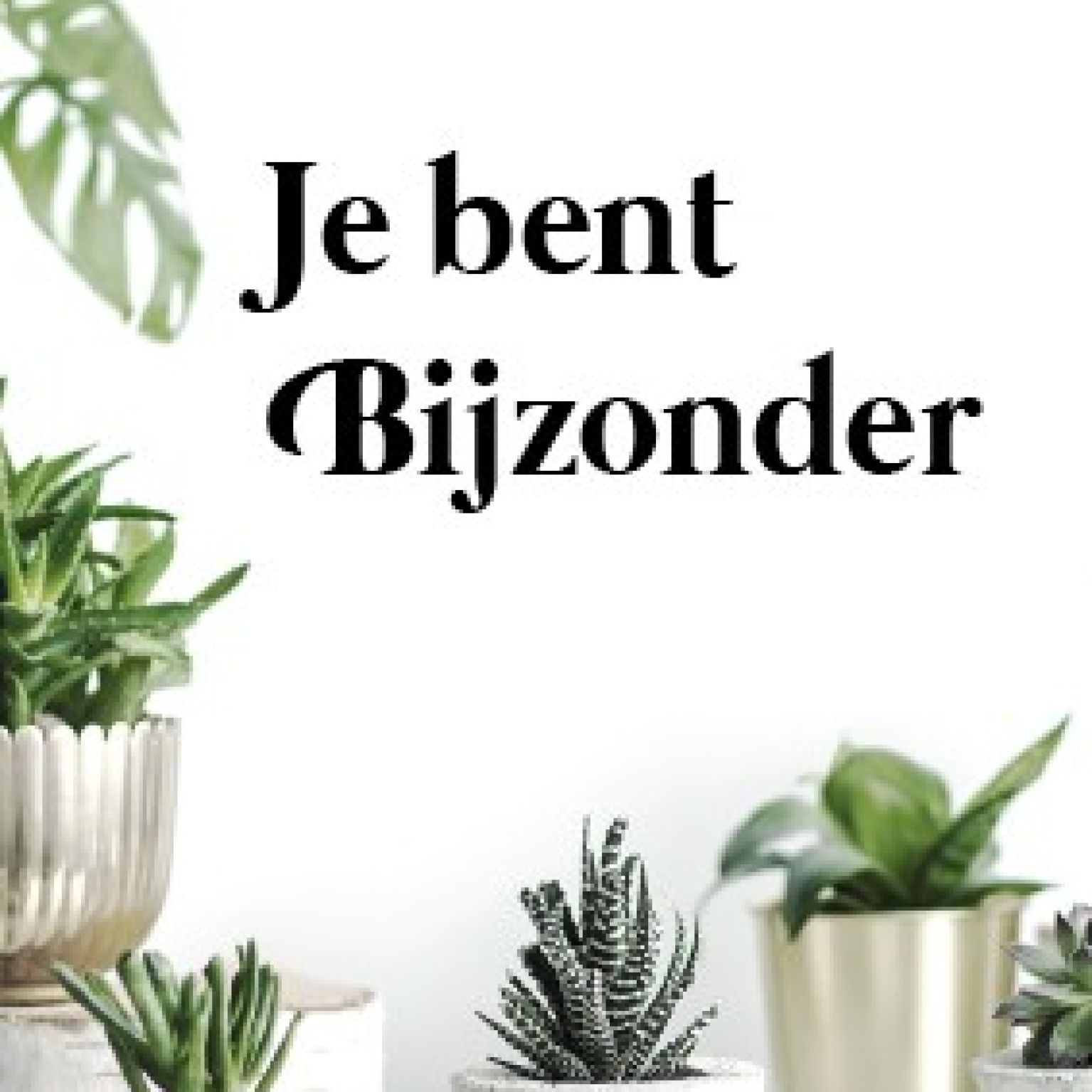 Minikaart 'Je bent bijzonder - plantjes' - 552625MK -  Minikaartjes