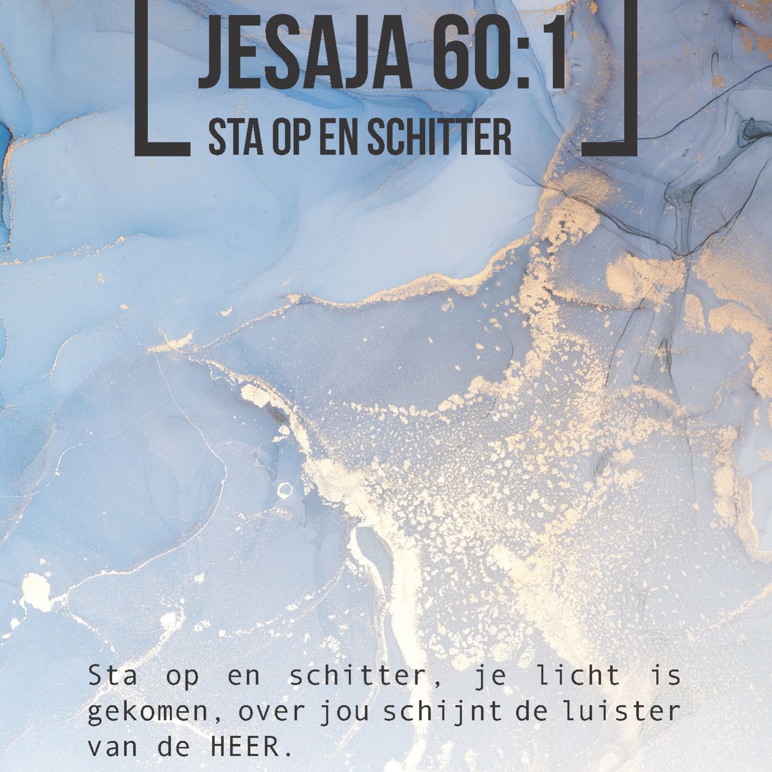Bijbeltekstkaart 'Jesaja 60:1 NBV21